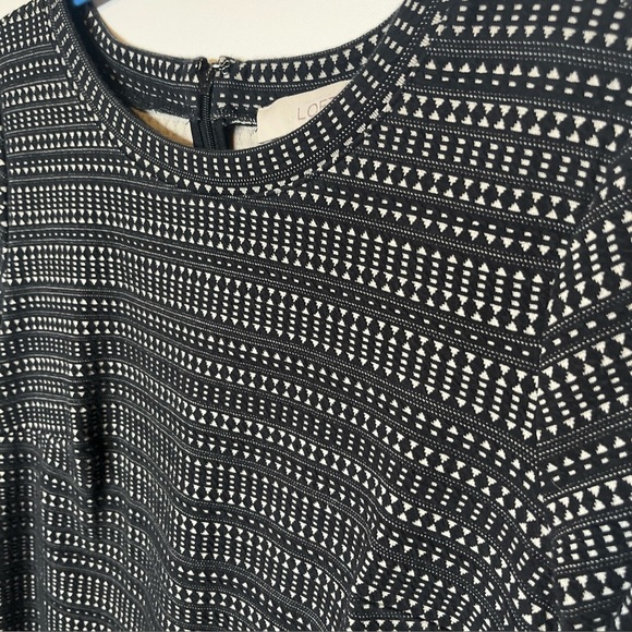 Black and White Patterned Loft knit Dress Size S - Picture 4 of 8